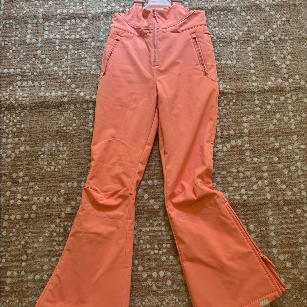 Peach Flared snow pants